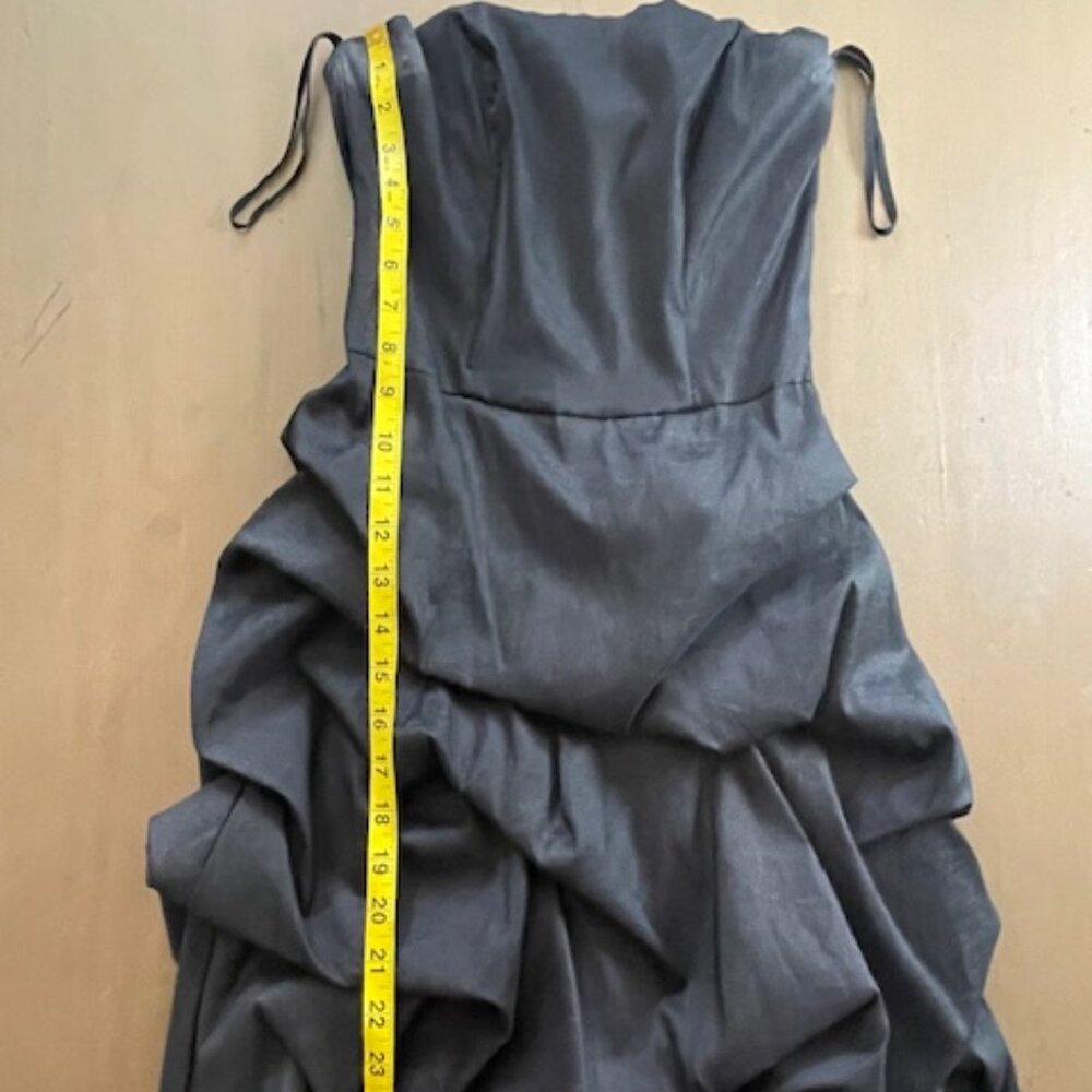 Star Box Ruffled Mini Strapless Dress; Color: Black; Size: NOT LISTED